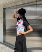 I love raglan crop short sleeve