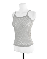 thin & flower square sleeveless top
