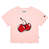 SIGNATURE BIG CHERRY CROP T-SHIRT - LIGHT PINK