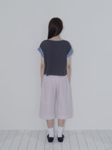 TULIP STRIPE CAPRI PANTS (PINK)