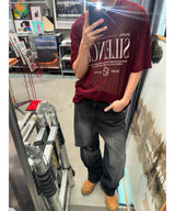 [Unisex]ベルベットメッシュハーフTシャツ(4color)