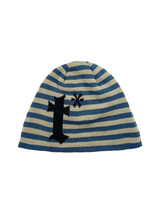 Jacquard Stripe Beanie in Blue