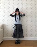 プテン フラワー 七分袖Tシャツ