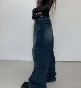 ウィンドブレーカー y2k デニムワイドパンツ