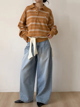 552 Cut-out Wide Denim Pants