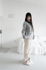 deep neck punching knit top(2colors)