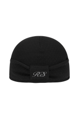 Black RS ribbon summer beanie
