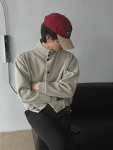ASCLO String Velour High Neck Cardigan (3color)