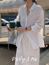 Oversized fit see-through shirt(4color)