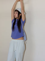 SHELL CAP SLEEVE T (BLUE)