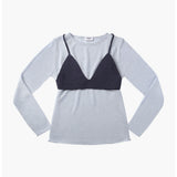 BUSTIER KNIT SET (SkyBlue)