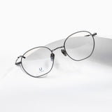 Knouun Round titanium glasses CODE. 101. A gray