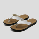 Soft leather flip-flops