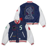 Classic Oversized Varsity Jacket Black / Navy