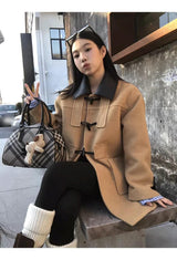 wool butler toggle half-wide coat