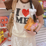 I Love Raglan Short-Sleeved T-Shirt