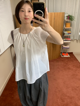 Silky pintuck blouse