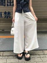 ミル バック バンディング ワイド ピンタック ロング パンツ