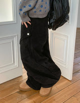 Kitpana Banding Cargo Brushed Corduroy Pants