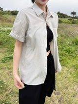 リンク ヴィンテージ チェック ショートスリーブ シャツ(6c)
