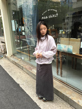 Neiro Cotton Dot Maxi Long Skirt
