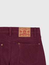 Curved Cargo Flare Pants (Wine)