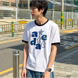 エッセンシャルスタンダード半袖リンガーTシャツ アルファアップリケ ホワイト
