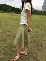 Tilt strap midi skirt (3color)
