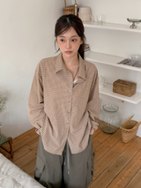 [SHOPPERMADE] AL オータムオーバーフィットチェックシャツ (3color)