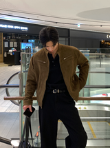 Adaph Henry Neck Waffle Overfit Long Sleeve Tee