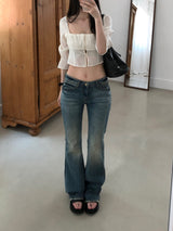 ネッティ ローライズ ブーツカット デニムパンツ (one color)
