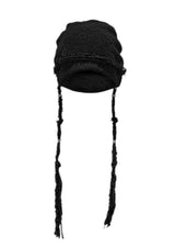  KNIT BRAID BEANIE . BLACK