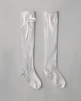 poin ribbon strap over-knee socks