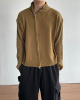 Dig Crop Knit Zip-up