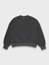 BASIC SWEATSHIRT PIGMENT DYED - CHARCOAL