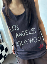 Penny Tattoo Print Oversized Longline Sleeveless Top 5color