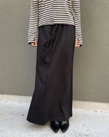  CUT LONG SKIRT (BLACK) WOMENS