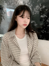 #Seersucker Check Overfit Shirt (2color)