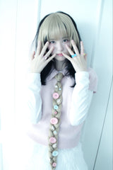 Angora Half-Puff Short-Sleeved Knitwear (2color)