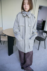 silver snap pocket safari coat(2colors)