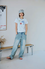 26SS★ Dolphin Pop Crop Short Sleeve Tee