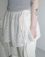 Voluminous sheer wrap skirt _ ivory