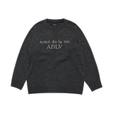 25FW BASIC LOGO KNIT CHARCOAL