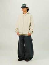 PU Double Knee Carpenter Wide Pants