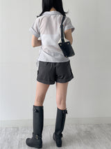 Pleated Cabra Shorts