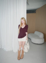 dioni shirring tee(2 color)