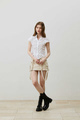 BELLA MINI SKIRT PANTS / BEIGE