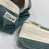 Clam ラウンドポーチ _ コーデュロイドルフィン