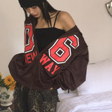 Unon 06 Lettering Oversized Fit Hooded Zip-Up