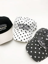 ビンテージウォッシングドットボールキャップ (White)